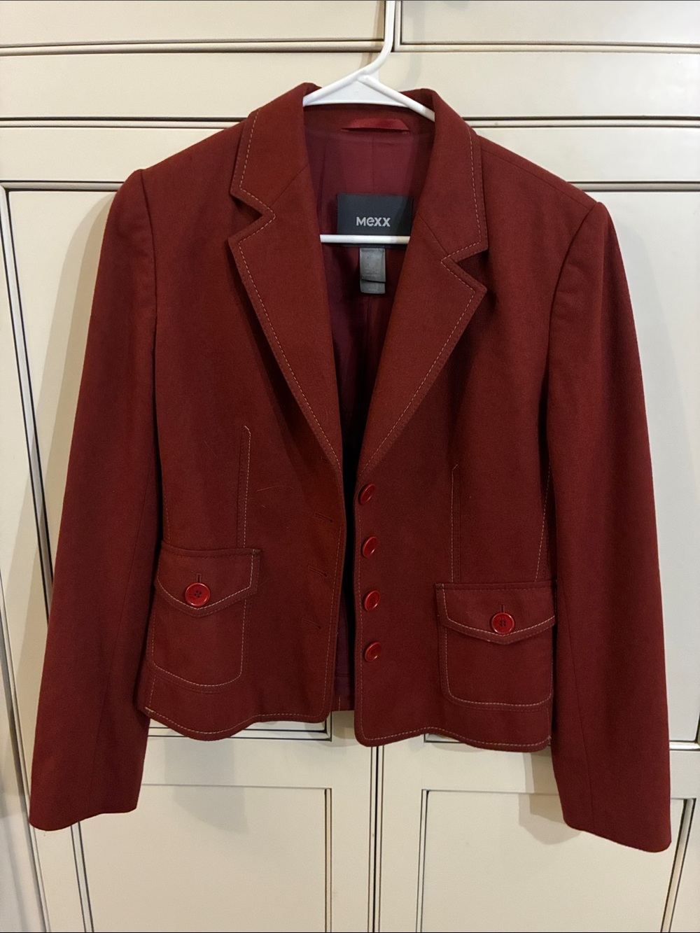 MEXX Women's Rust Blazer with Notch Lapel